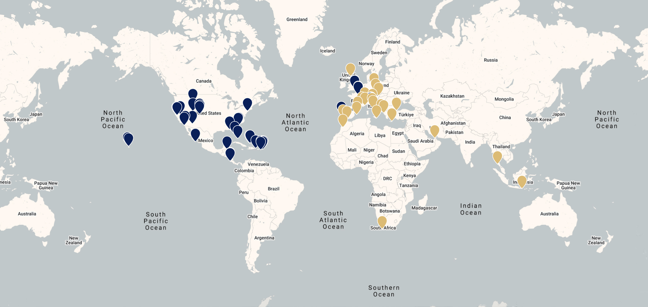 Equity Estates Destinations Map